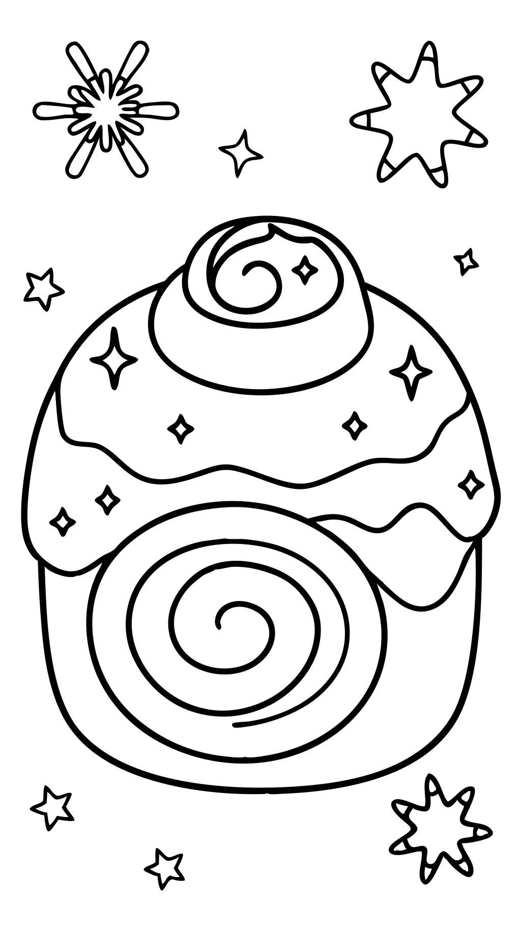 cinnamon roll coloring page